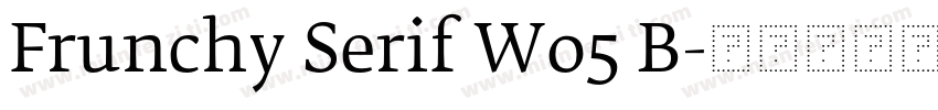 Frunchy Serif W05 B字体转换